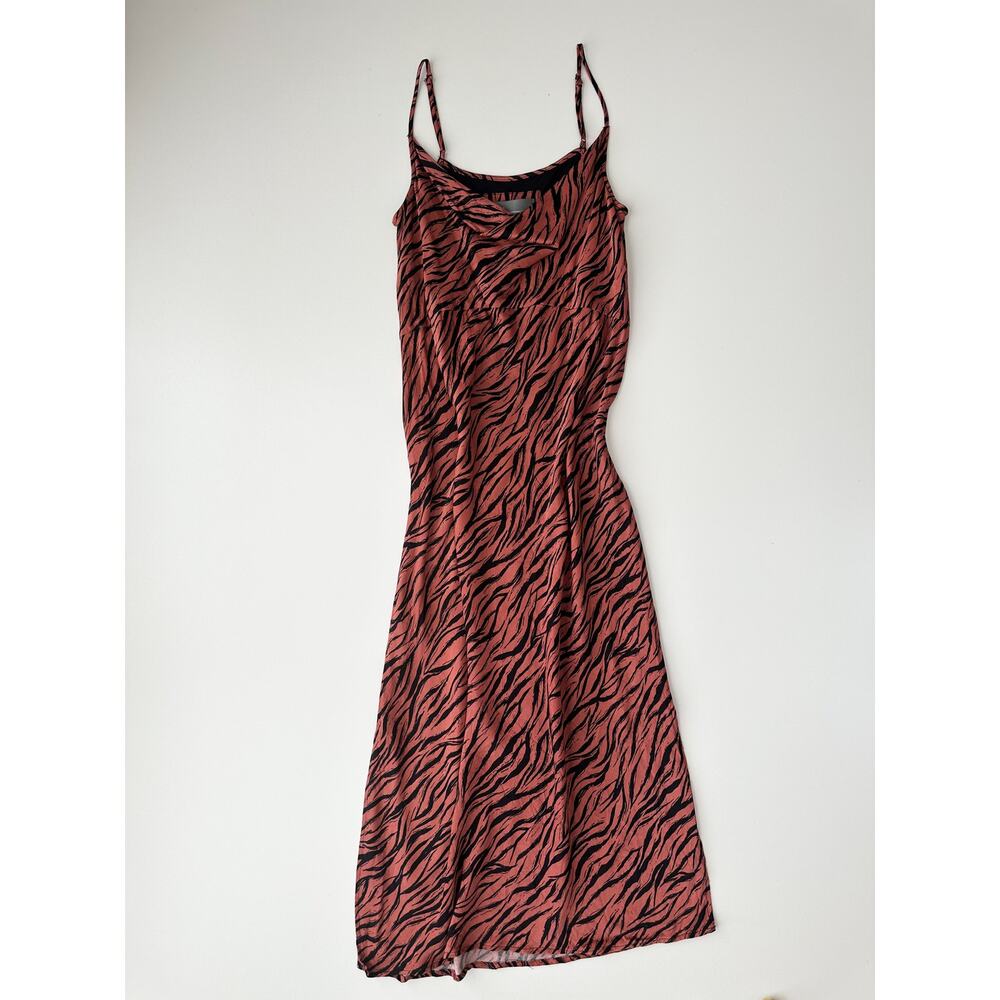 Anthropologie Elyse Zebra Midi Slip Dress